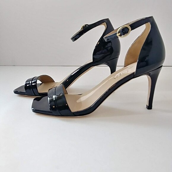 Joan Oloff Womens Shoes Heels Simone Black Soft Patent - Picture 3 of 7